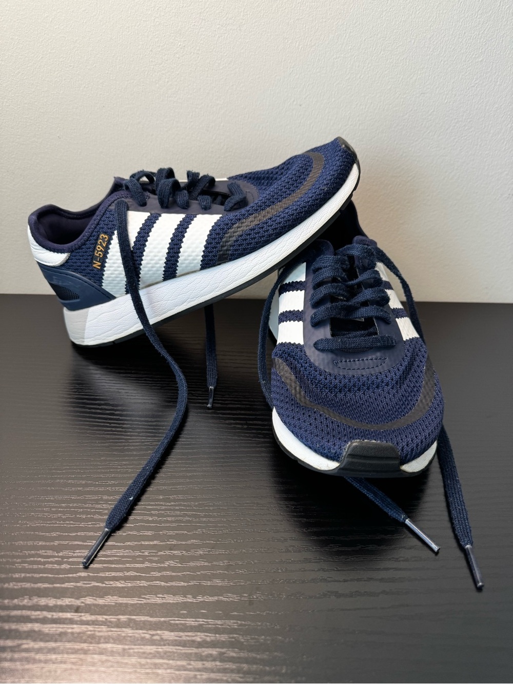 adidas Navy and White Men's Athletic Sneakers
